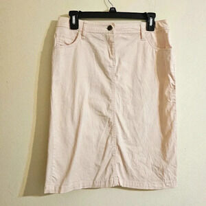 New York & Co. Blush Denim Skirt